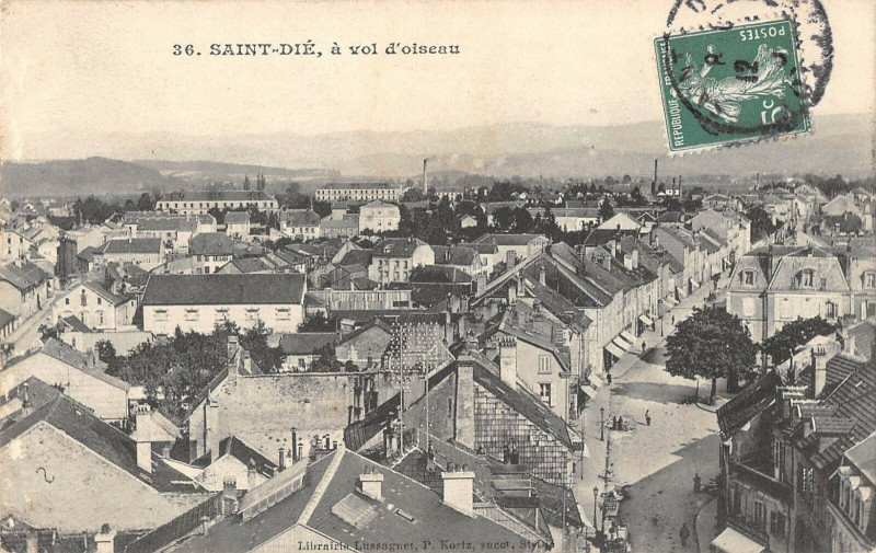 Carte postale ancienne Saint Die A Vol D'Oiseau