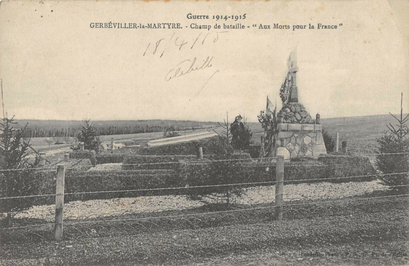 Carte postale ancienne Gerbeviller La Martyre Champ De Bataille à Gerbéviller