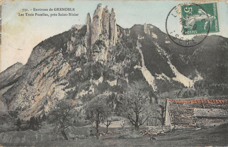 Carte postale ancienne Env.de Grenoble Les 3 Pucelles Pres Saint-Nizier à Grenoble