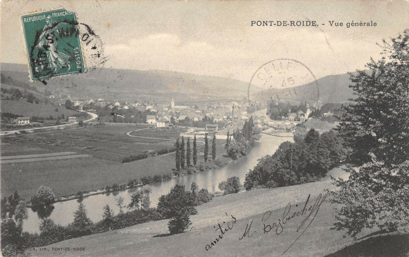 Carte postale ancienne Pont De Roide Vue Generale