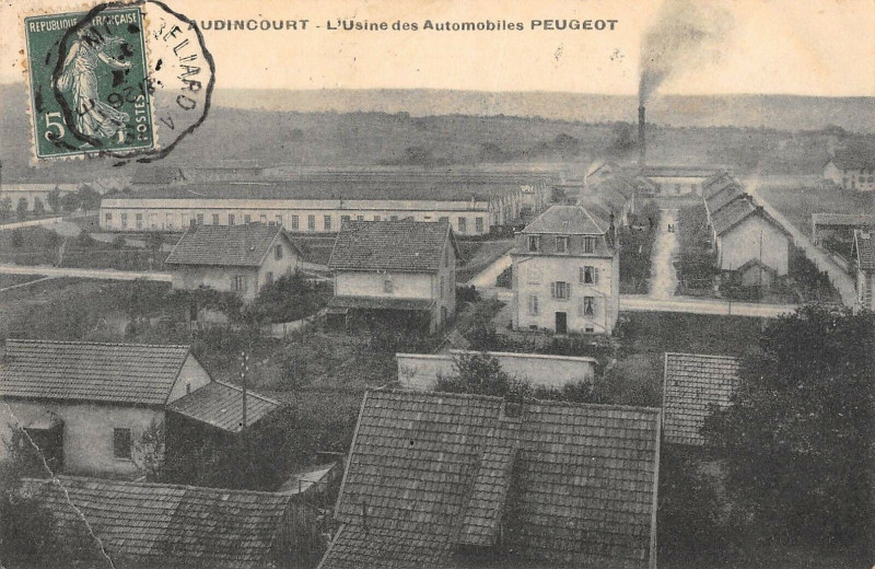 Carte postale ancienne Audincourt L'Usine Des Automobiles Peugeot à Audincourt