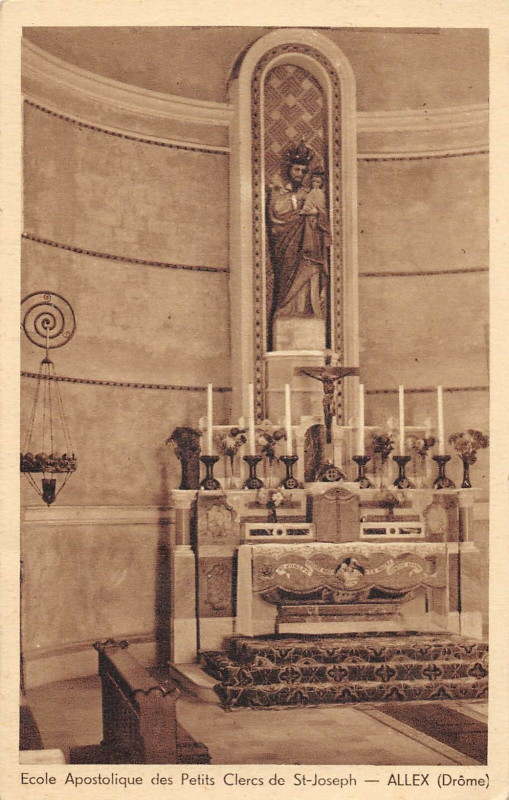 Carte postale ancienne Allex Ecole Apostolique Des Petits Clercs De Saint-Jospeh à Allex