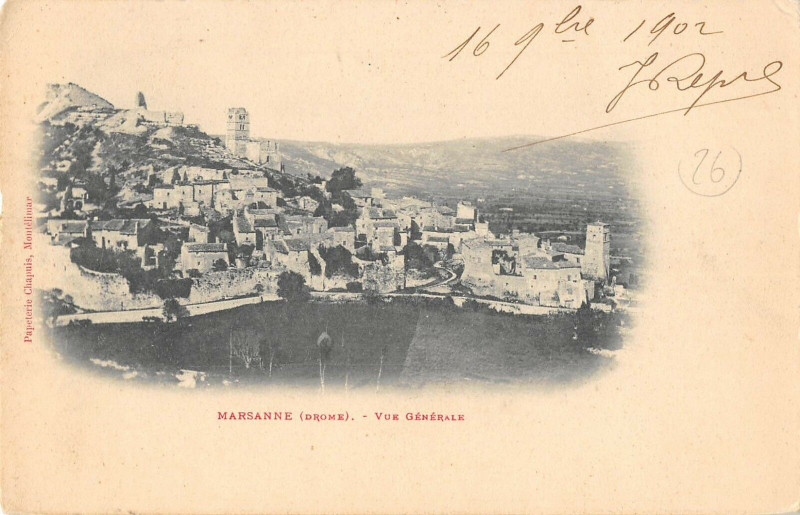 Carte postale ancienne Marsanne Vue Generale à Marsanne