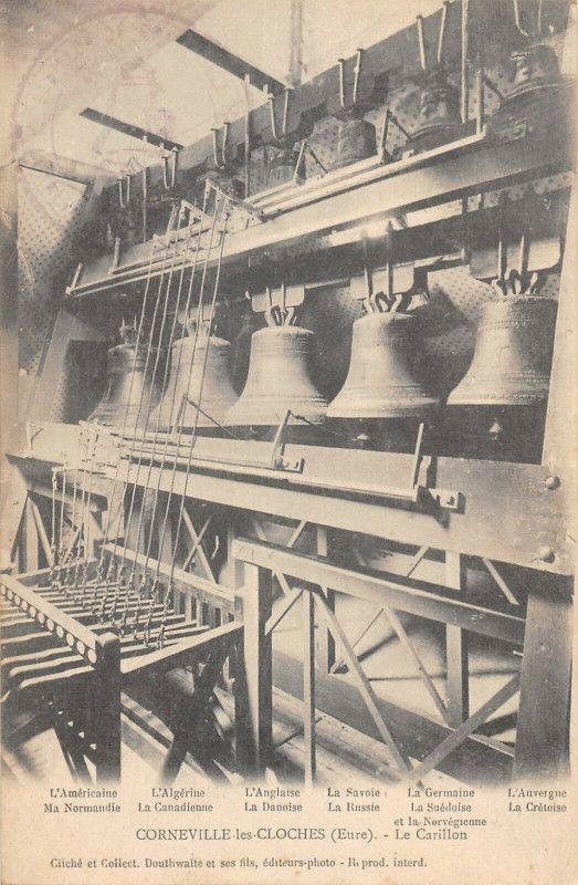 Carte postale ancienne Corneville Les Cloches Le Carillon