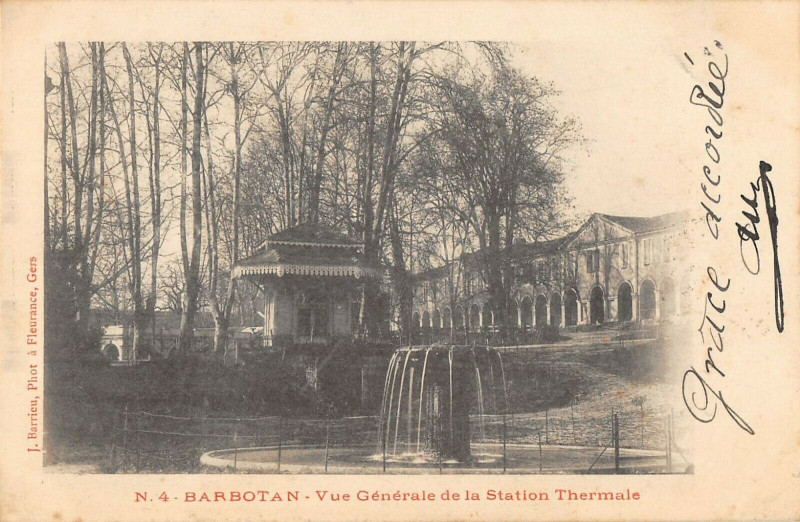 Carte postale ancienne Barbotan Vue Generale De La Station Thermale