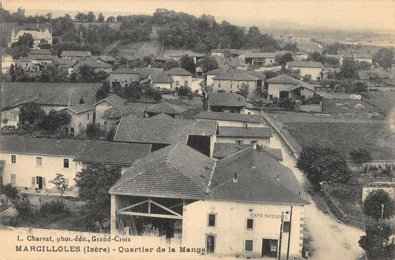 Carte postale ancienne Marcilloles Quartier De La Mange à Marcilloles