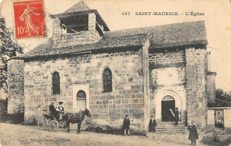 Carte postale ancienne Lot Saint Maurice L'Eglise