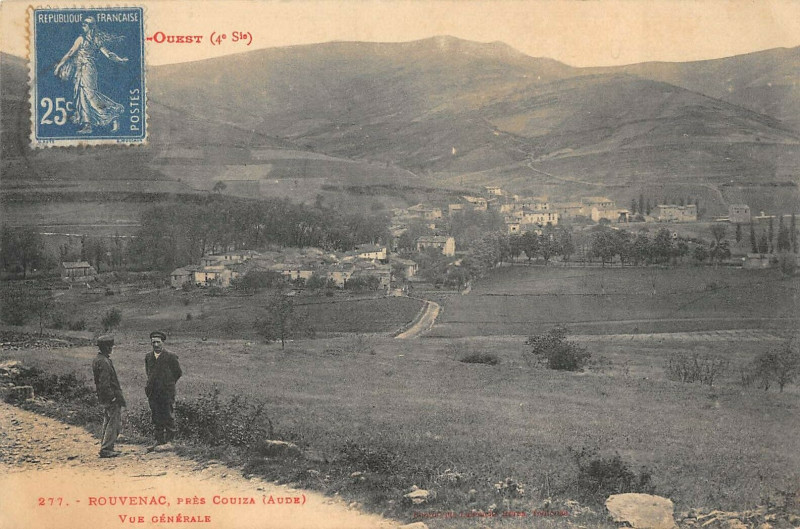Carte postale ancienne Aude Rouvenac Vue Generale