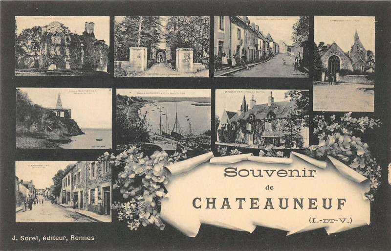 Carte postale ancienne Souvenir De Chateauneuf