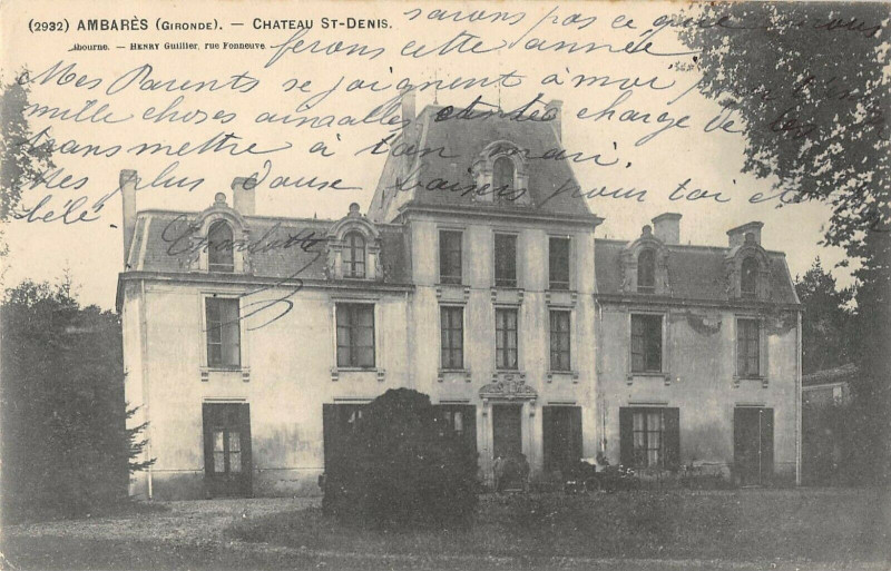 Carte postale ancienne Ambares Chateau Saint Denis