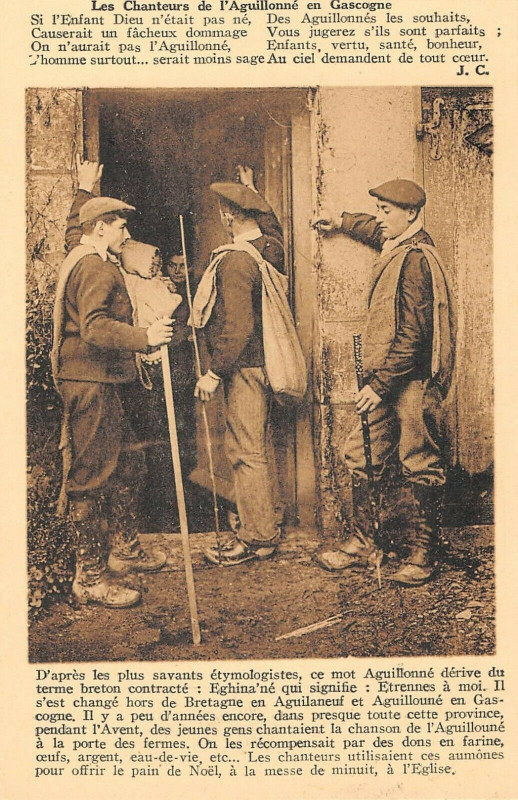 Carte postale ancienne Les Chanteurs De L'Aguillonne En Gascogne