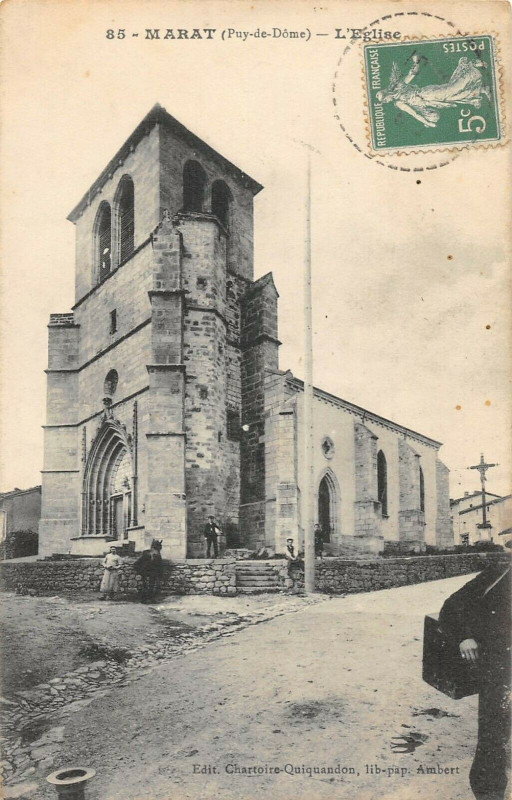 Carte postale ancienne Marat Eglise à Marat