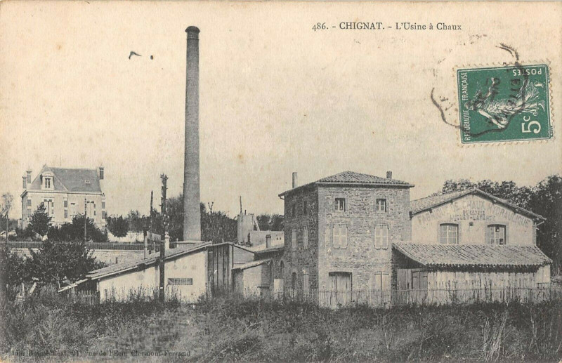 Carte postale ancienne Chignat L'Usine A Chaux