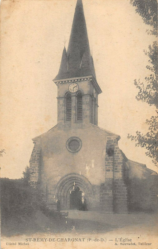 Carte postale ancienne Saint Remy De Chargnat Eglise