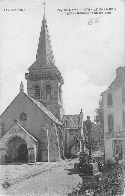 Carte postale ancienne Le Chambon Eglise