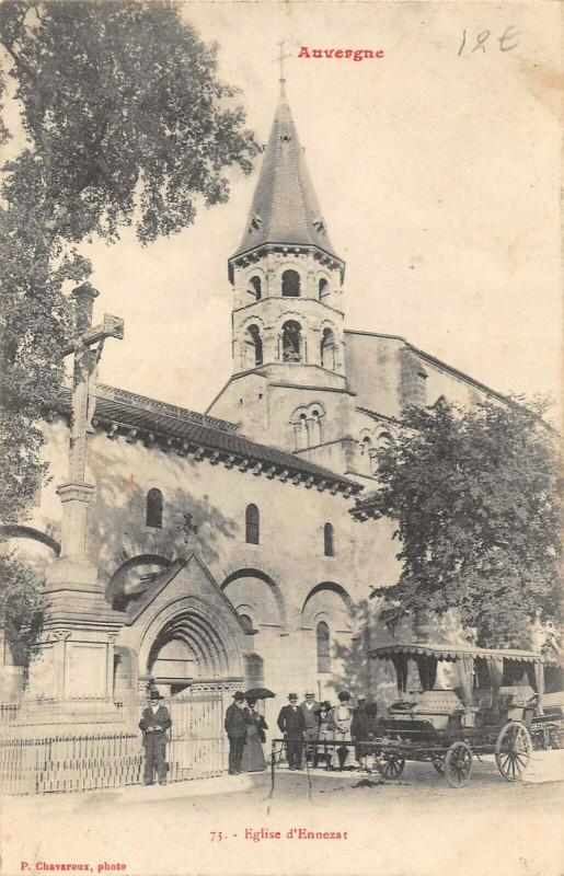 Carte postale ancienne Eglise D'Ennezat à Ennezat