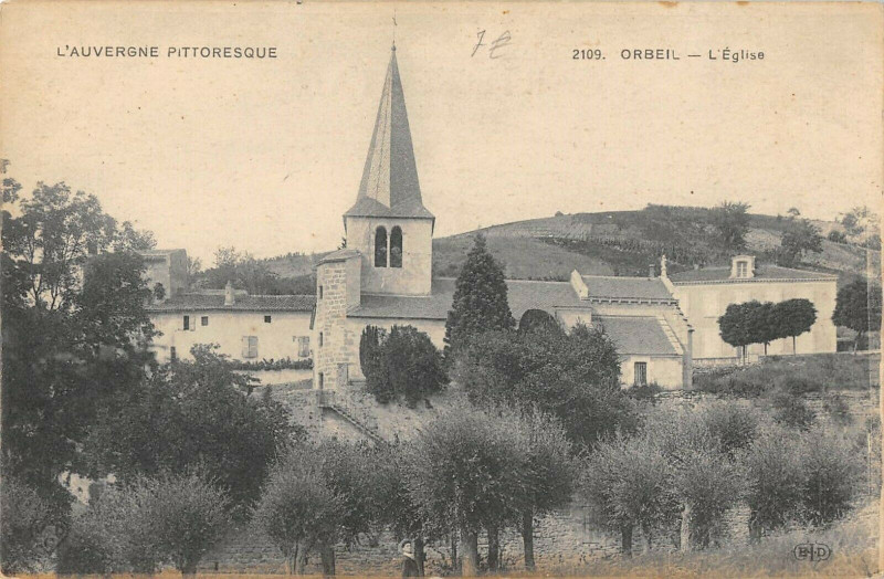Carte postale ancienne Orbeil Eglise à Orbeil