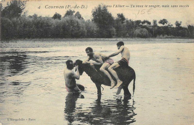 Carte postale ancienne Cournon Dans L'Allier Tu Veux Te Venger Mais Sans Succes