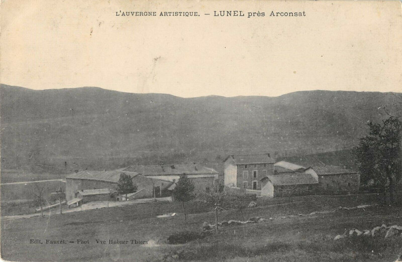 Carte postale ancienne Lunel Pres Arconsat à Arconsat