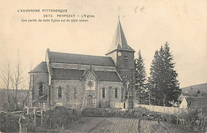 Carte postale ancienne Perpezat Eglise à Perpezat