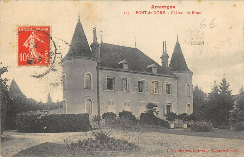 Carte postale ancienne Pont De Dore Chateau De Biton