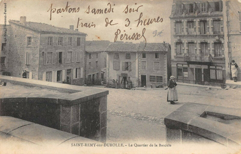 Carte postale ancienne Saint Remy Sur Durolle Le Quartier De La Bascule au Quartier
