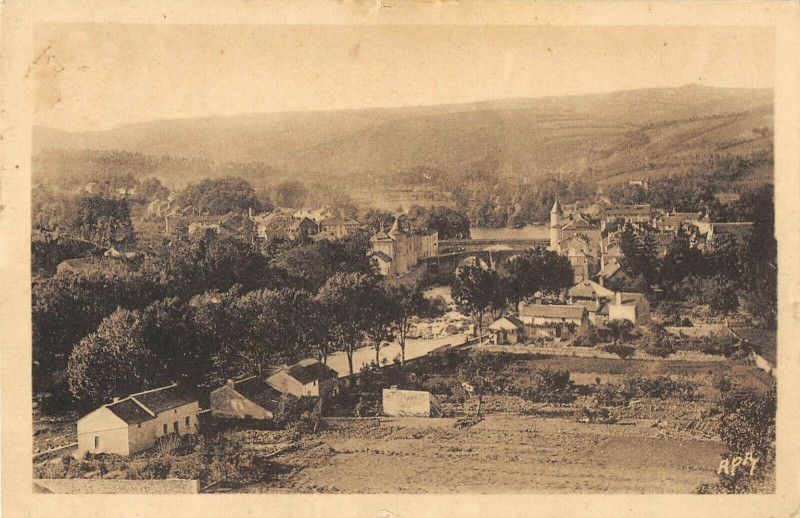 Carte postale ancienne Brassac Vue Panoramique Est à Brassac