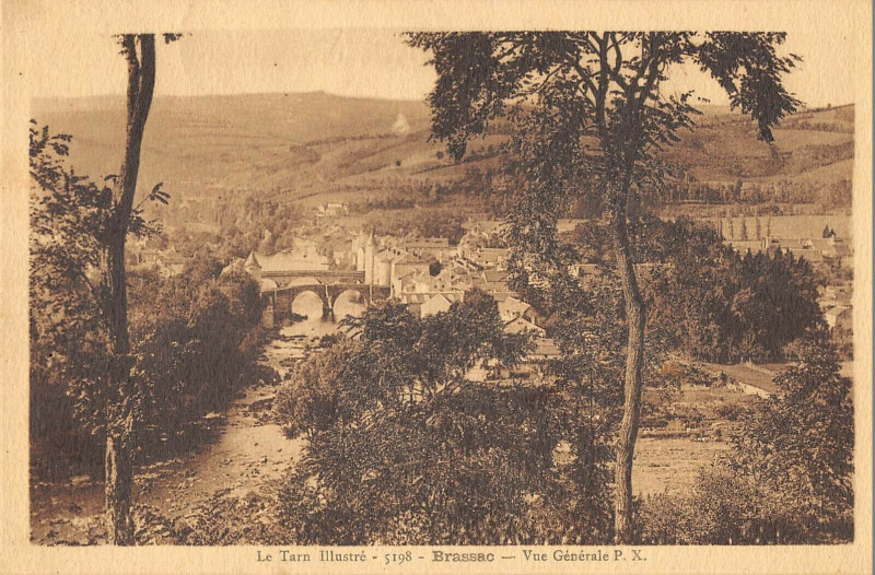 Carte postale ancienne Brassac Vue Generale à Brassac