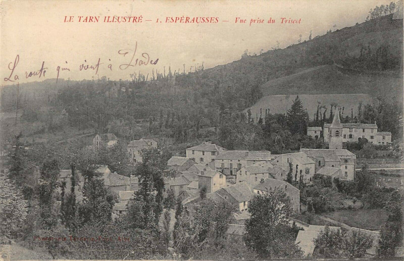 Carte postale ancienne Esperausses Vue Prise Du Triscot à Espérausses