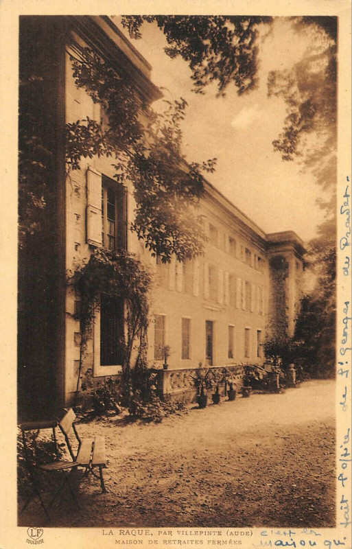 Carte postale ancienne La Raque Par Villepinte Maison De Retraites Fermees à Villepinte