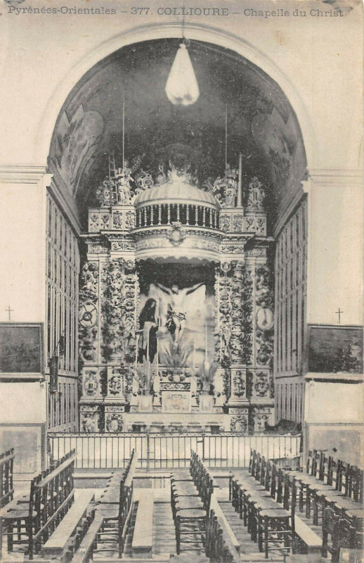 Carte postale ancienne Collioure Chapelle Du Christ à Collioure