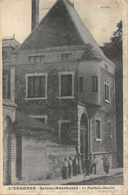 Carte postale ancienne Sainte Menehould La Pastillerie Geraudel à Sainte-Menehould