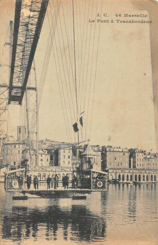 Carte postale ancienne Marseille Le Pont A Transbordeur à Marseille