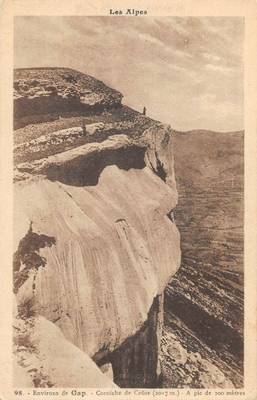 Carte postale ancienne Environs De Gap Corniche De Ceuse à Gap