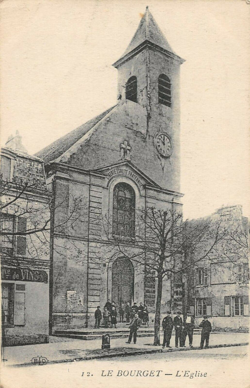 Carte postale ancienne Le Bourget L'Eglise au Bourget