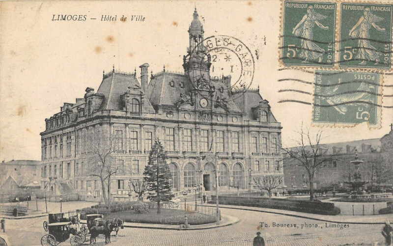 Carte postale ancienne Limoges Hotel De Ville à Limoges