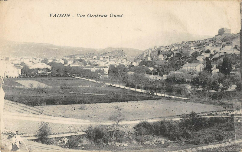 Carte postale ancienne Vaison Vue Generale Ouest
