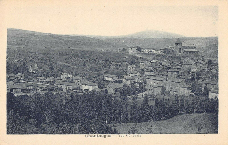 Carte postale ancienne Chanteuges Vue Generale à Chanteuges