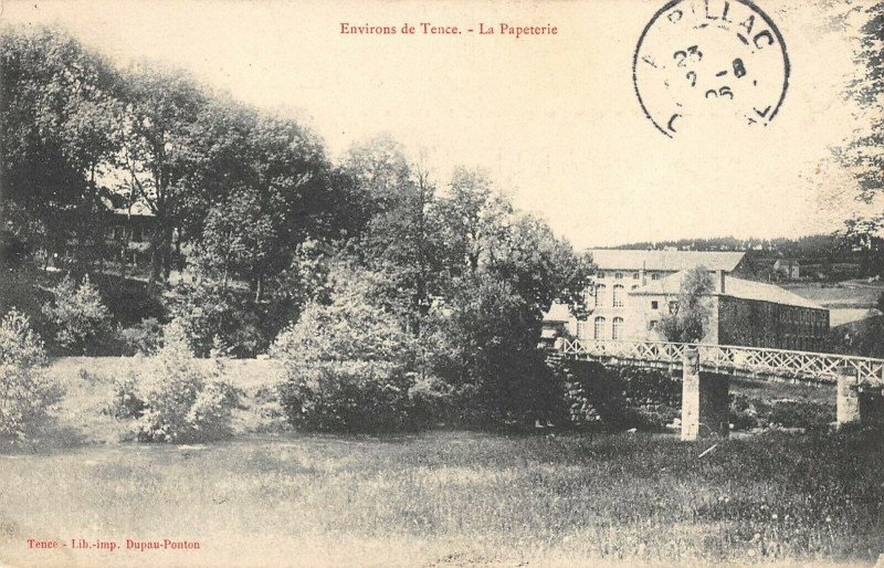 Carte postale ancienne Env.de Tence La Papeterie à Tence