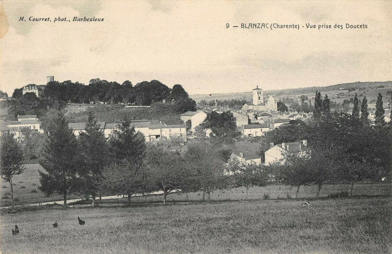 Carte postale ancienne Blanzac Vue Prise Des Doucets