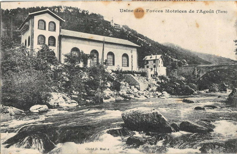 Carte postale ancienne Usine Des Forces Motrices De L'Agout (cliché pas courant