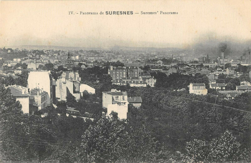 Carte postale ancienne Panorama De Suresnes à Suresnes