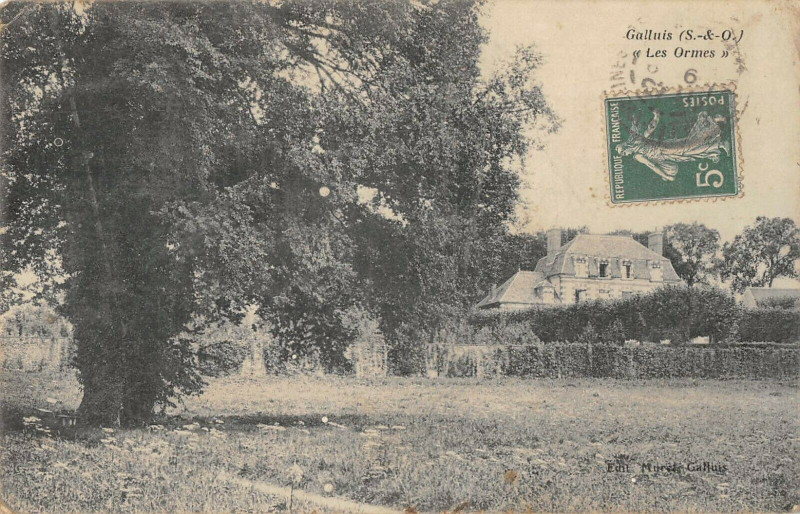 Carte postale ancienne Galluis Les Ormes à Galluis