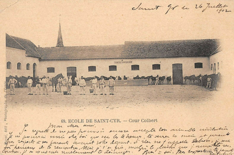 Carte postale ancienne Ecole De Saint Cyr Cours Colbert