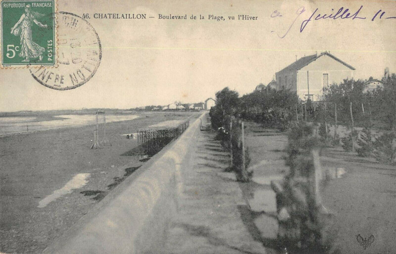 Carte postale ancienne Chatelaillon Boulevard De La Plage Vu L'Hiver