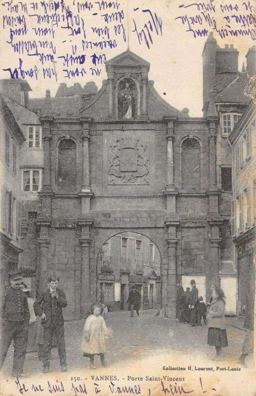 Carte postale ancienne Porte Saint-Vincent à Vannes