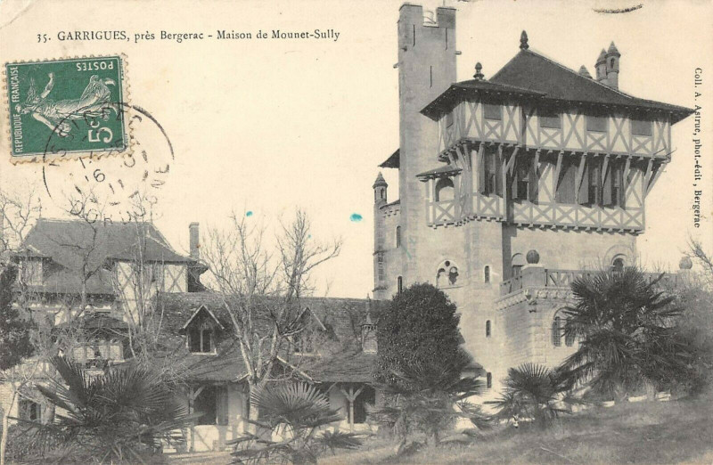 Carte postale ancienne Garrigues Maison De Mounet Sully