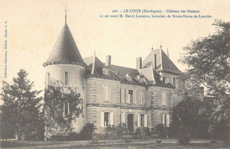 Carte postale ancienne Le Coux Chateau Des Bretoux