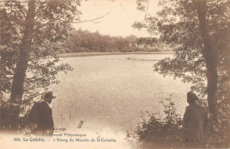 Carte postale ancienne La Cellette L'Etang Du Moulin De La Cellette à La Cellette