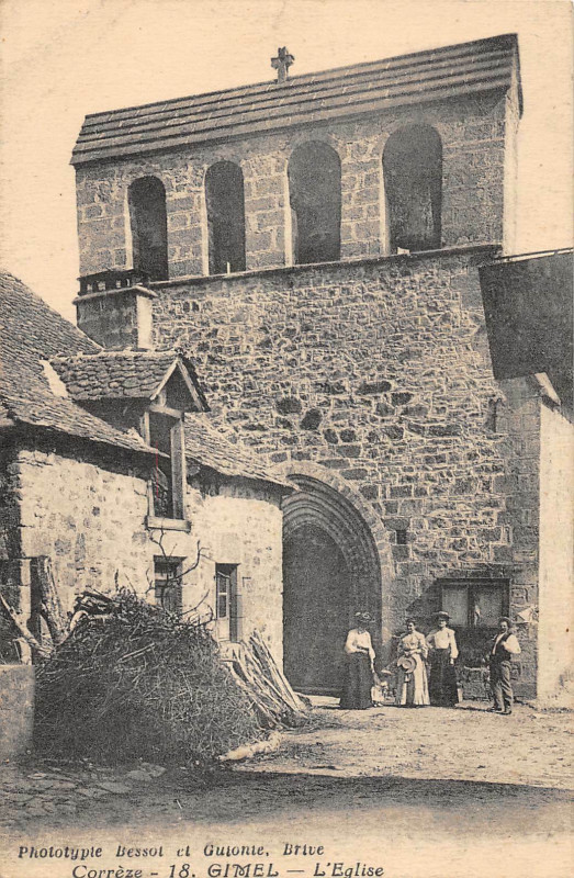 Carte postale ancienne Gimel Eglise